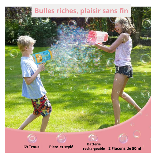 Super Pistolet à bulles - Le jouet idéale pour les enfants